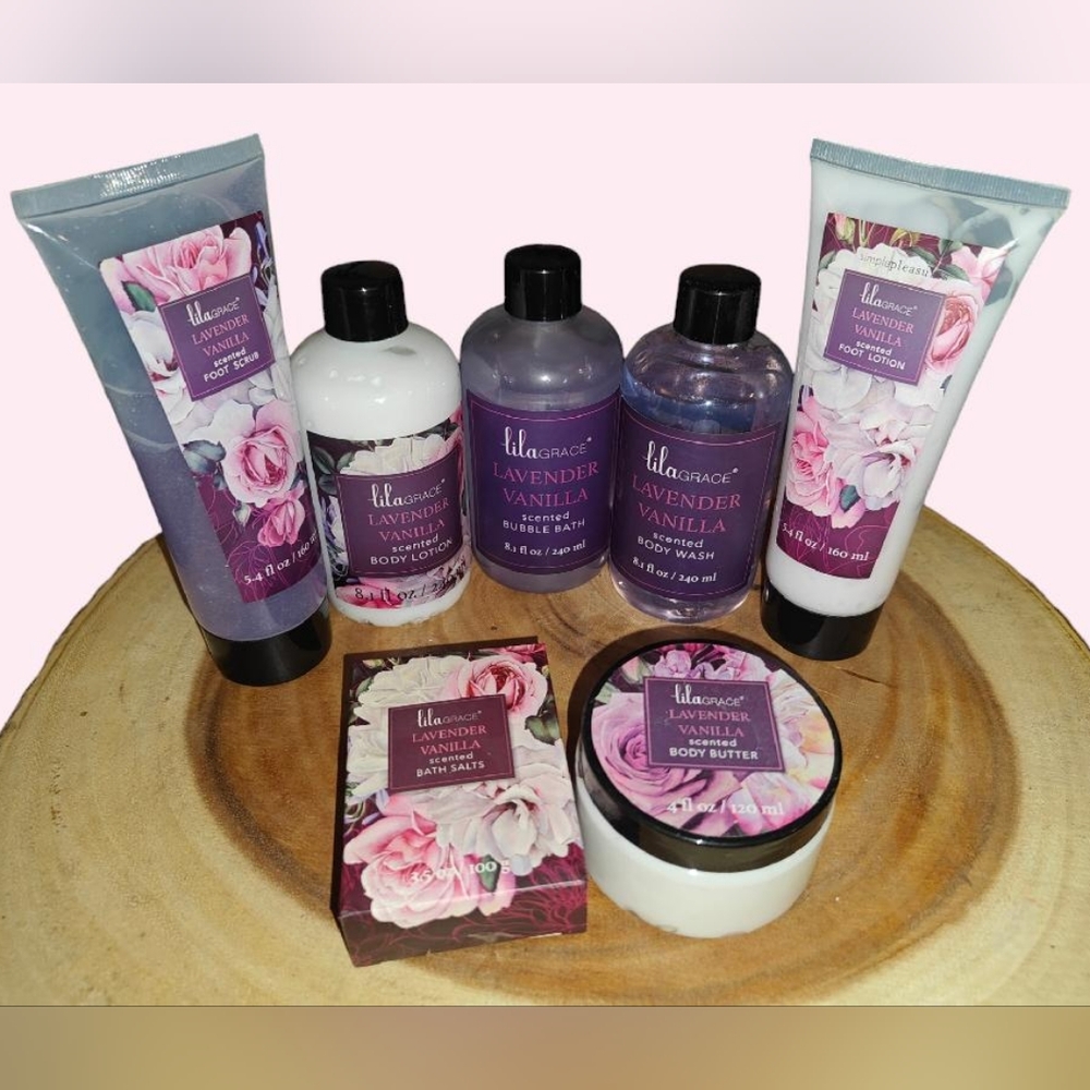 New Lila Grace Lavender Vanilla Scented Bath And Body